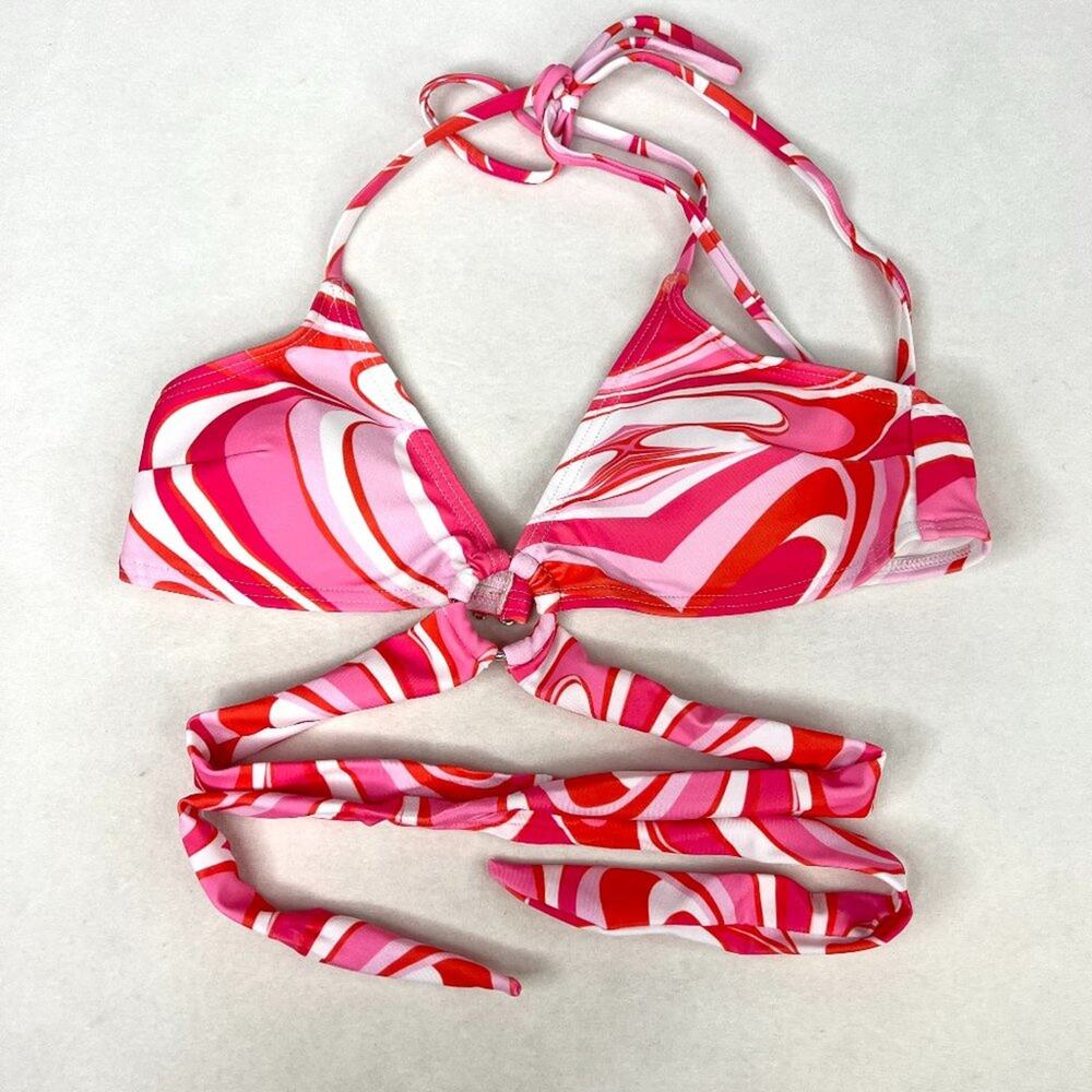 New Shein Retro Swirl Bikini Top
